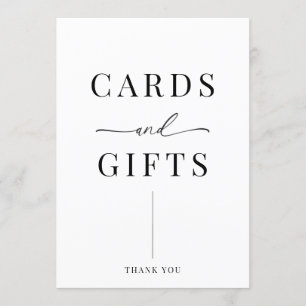 Modern Elegant Wedding Cards & Gifts Sign