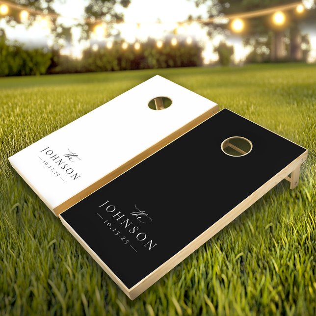 Modern Elegant Wedding Cornhole Set (Creator Uploaded)