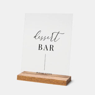 Modern Elegant Wedding Dessert Bar Acrylic Sign