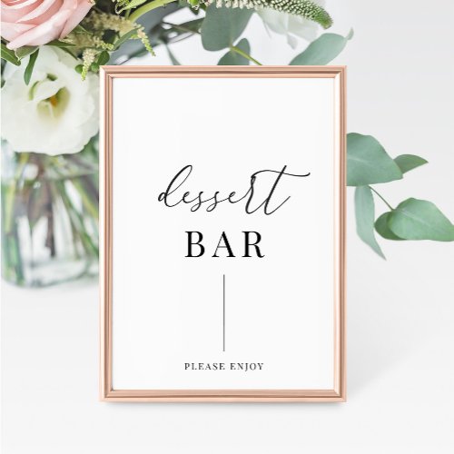 Modern Elegant Wedding Dessert Bar Sign