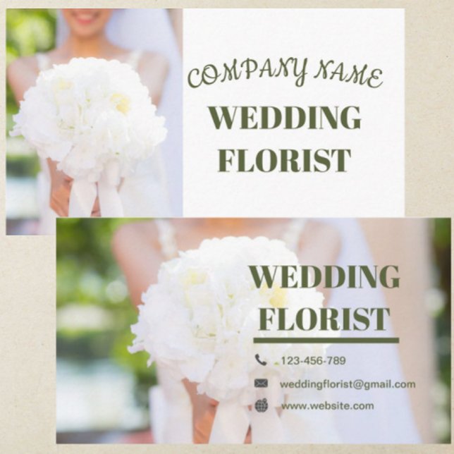 Modern Elegant Wedding Florist Business Card (Creator Uploaded)