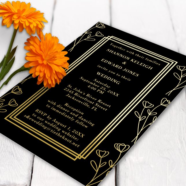 Modern Elegant Wedding Foil Invitation (Creator Uploaded)
