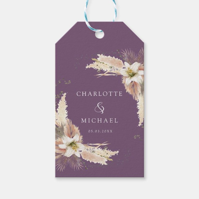 Modern, elegant wedding gifts gift tags (Front)
