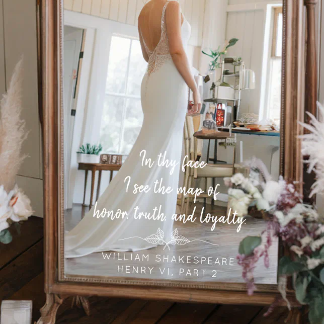 Modern Elegant Wedding Glass Decal Love Quote
