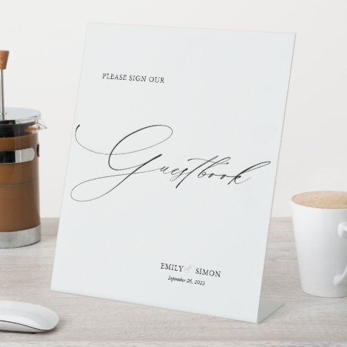 Modern Elegant Wedding Guest Book Sign