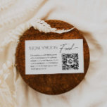 Modern Elegant Wedding Honeymoon Fund QR Code Enclosure Card<br><div class="desc">A modern and elegant Honeymoon Fund QR Code enclosure card. All text can easily be personalized with your message and payment details (Zelle,  PayPal and Venmo) and your QR code. Matching items in our store Cava Party Design</div>