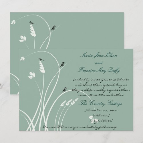Gay Lesbian Elegant Wedding Invitation