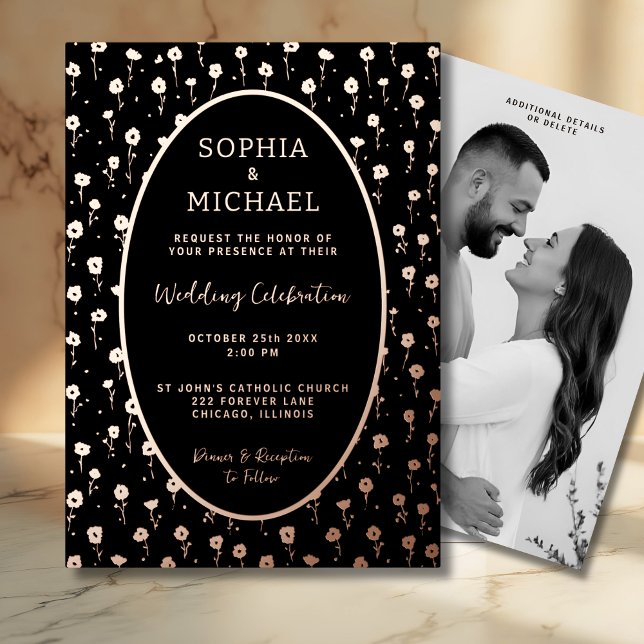 Modern Elegant Wedding Invitation Photo Template (Creator Uploaded)