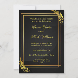 Modern Elegant Wedding Invitation Template | Edita