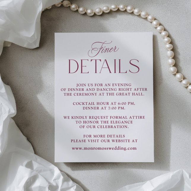 Modern Elegant Wedding Letterpress Enclosure Card (Modern Elegant Wedding Letterpress Enclosure Card)