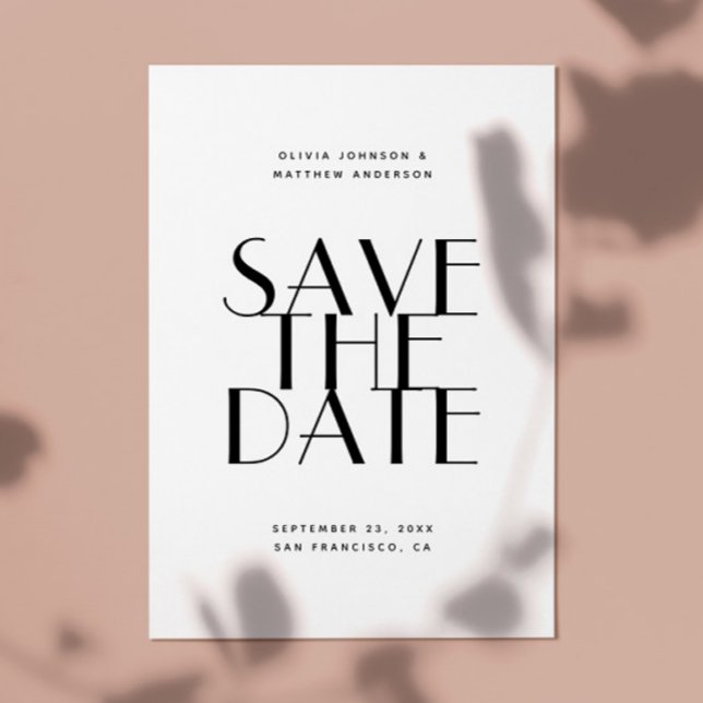 Modern Elegant Wedding | Minimalist Photo & QR Save The Date (Creator Uploaded)