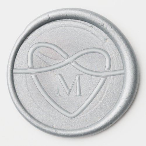 Modern Elegant Wedding Monogram Wax Seal Sticker