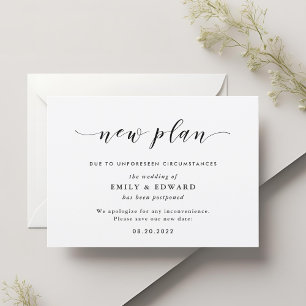 Modern Elegant Wedding New Plan Announcement