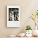 Modern Elegant Wedding Newlyweds Photo Calendar<br><div class="desc">This elegant, modern calendar design features your new family name and year of wedding in a minimal, chic design with a mix of script and serif typography below your favorite wedding photograph. On the monthly pages, it showcases one of your favorite photos each month and a photo collage on the...</div>