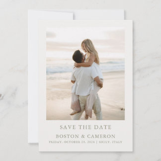 Modern Elegant Wedding Photo Collage Save the Date