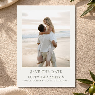 Modern Elegant Wedding Photo Collage Save the Date