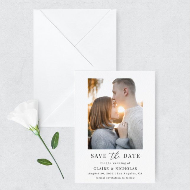 Modern Elegant Wedding Photo Save The Date (Creator Uploaded)
