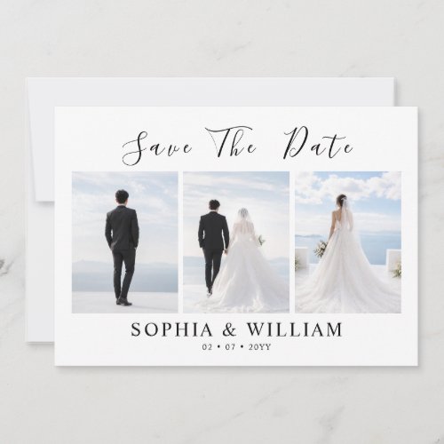 Modern Elegant Wedding Photo Save The Date