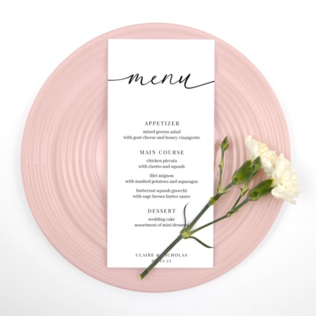Modern Elegant Wedding Reception Menu (Creator Uploaded)