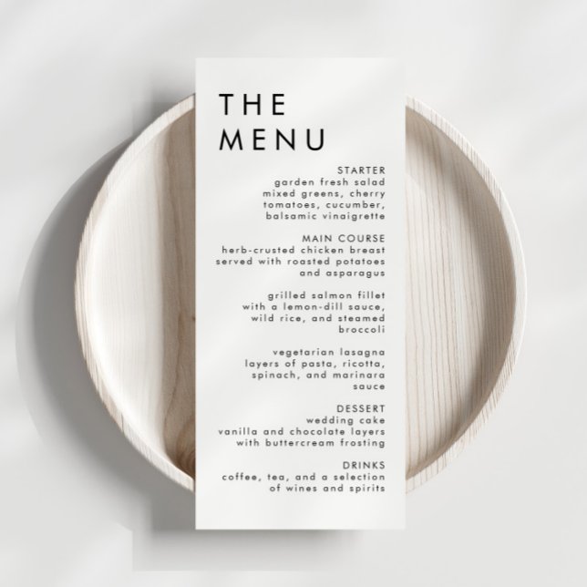 Modern Elegant Wedding Reception Menu (Creator Uploaded)