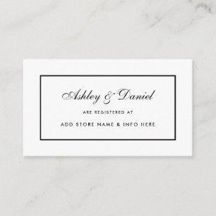 Modern Elegant Wedding Registry Insert Card B