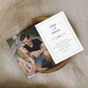 Modern Elegant Wedding Rehearsal Dinner Invitation