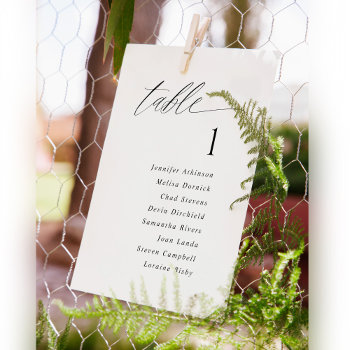Modern Elegant Wedding Seating Chart Sign Cards by KarmaKDesigns at Zazzle