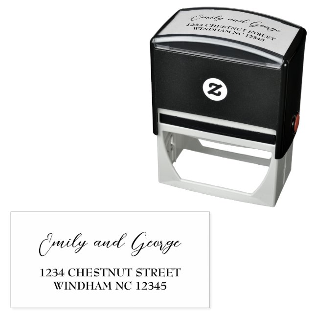 Modern elegant wedding  self-inking stamp (In Situ)