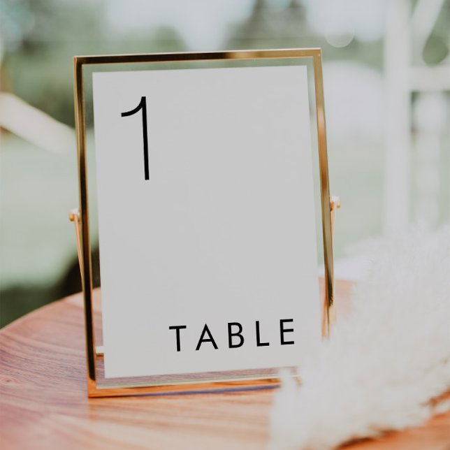 Modern Elegant Wedding Table Number (Creator Uploaded)