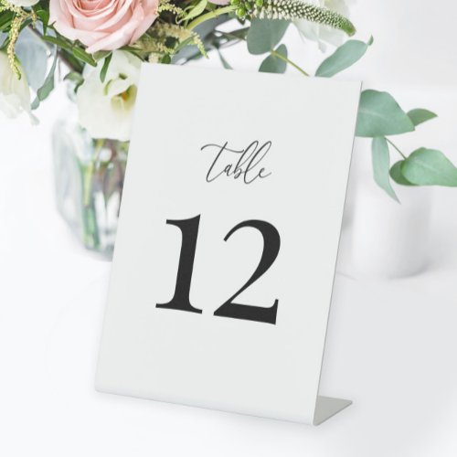 Modern Elegant Wedding Table Number Pedestal Sign