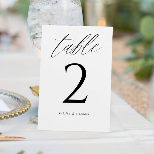 Modern Elegant Wedding Table Numbers