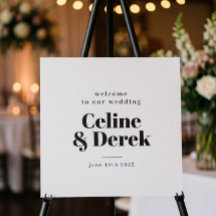 Modern Elegant Wedding Welcome Sign