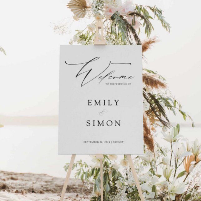 Modern Elegant Wedding Welcome Sign  (Creator Uploaded)