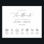 Modern Elegant Wedding Welcome Sign with Timeline<br><div class="desc">Introducing the Modern Elegant Wedding Welcome Sign with Timeline, an essential piece that combines utility with elegance for your special day. This sign serves not only as a warm welcome but also as a guide through the day's events, from the ceremony to the final farewell. Crafted with a sleek, simple...</div>