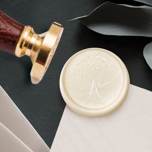 Modern Elegant Weeping Willow Tree Custom Monogram Wax Seal Stamp