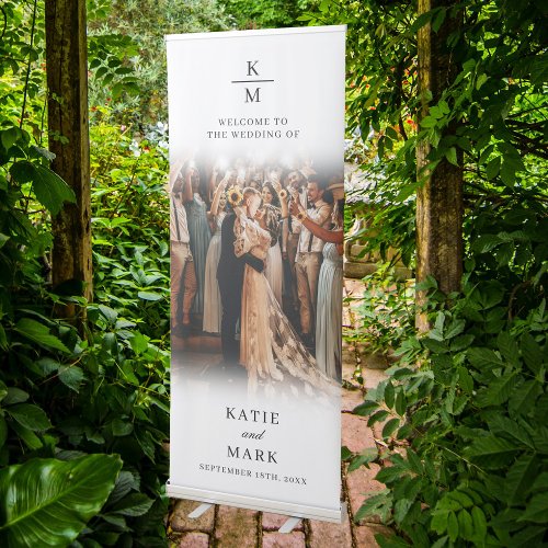 Modern Elegant Welcome To Our Wedding Photo Sign 