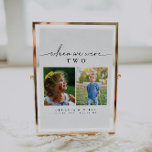 Modern Elegant When We Were Age Photo Table Number<br><div class="desc">These are elegant, modern, personalized, "when we were" photo table numbers featuring a beautiful calligraphy font and minimalist design. Edit most* wording and all colors. // For matching items, please visit the "ALICE" collection in the Sincerely By Nicole Zazzle store. * If you like this design but don't see it...</div>