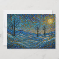 Modern Elegant Whimsical Unique Boho Holiday Card