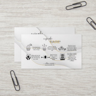 Modern Elegant White and Gold Business Card