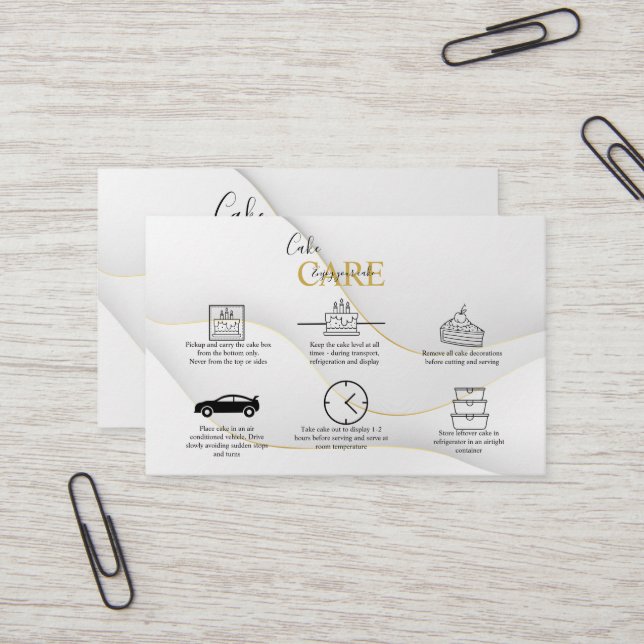 Modern Elegant White and Gold Business Card (Front/Back In Situ)