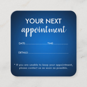 Modern Elegant White Beauty Salon Appointment Card