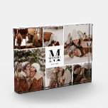 Modern Elegant White Family Photo Collage Keepsake Block<br><div class="desc">This 6 Photo Collage Modern Family Personalized Keepsake is the perfect way to turn your favorite family photos into a cute and trendy keepsake. With a simple, modern design and elegant Monogram, it's fully customizable to fit your style. Ideal for gifting on Mother’s Day, Father’s Day, birthdays, Christmas, anniversary or...</div>