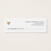 Modern Elegant White Faux Gold Beauty Referral (Back)