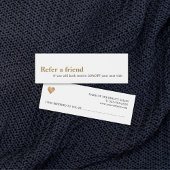 Modern Elegant White Faux Gold Beauty Referral