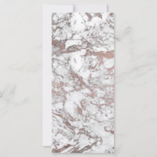 Modern elegant white faux rose gold marble (Back)