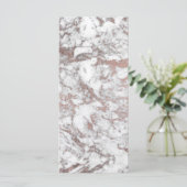 Modern elegant white faux rose gold marble (Standing Front)