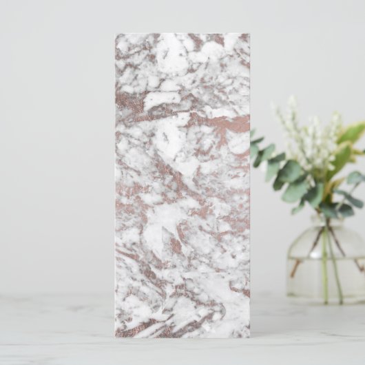 Modern elegant white faux rose gold marble (Standing Front)