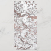Modern elegant white faux rose gold marble (Front/Back)