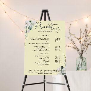 Modern, elegant white flowers , price list foam board