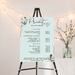Modern, elegant white flowers , price list foam board